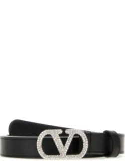 Leather Vlogo Signature Belt