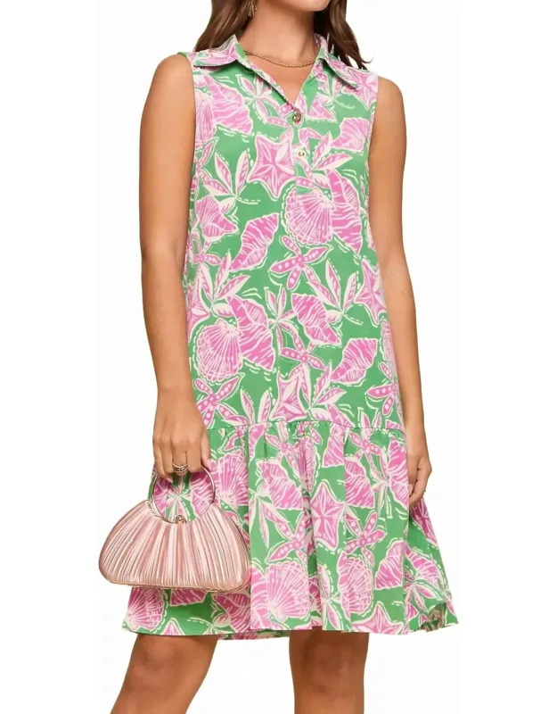 Coastal Breeze Collared Summer Dress