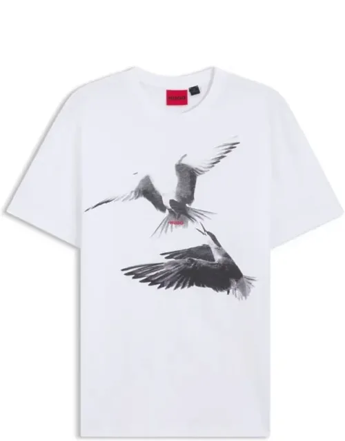 Cotton-jersey T-shirt With Animal Artwork