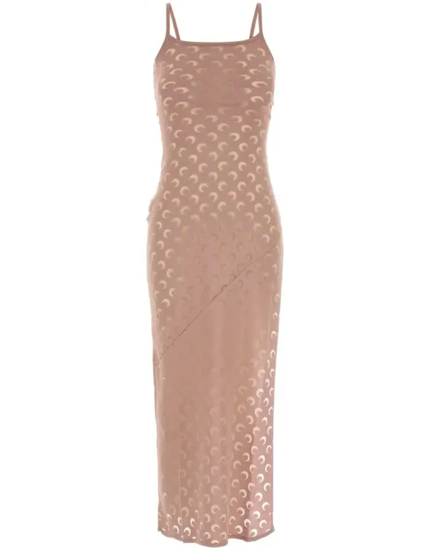 Embroidered Knit Dress