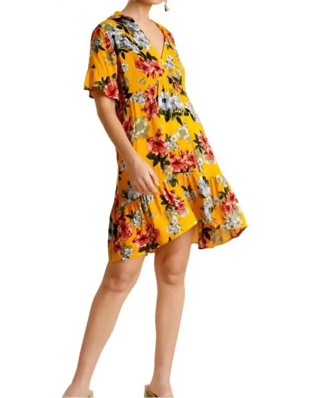 Floral Ruffle Babydoll Dress