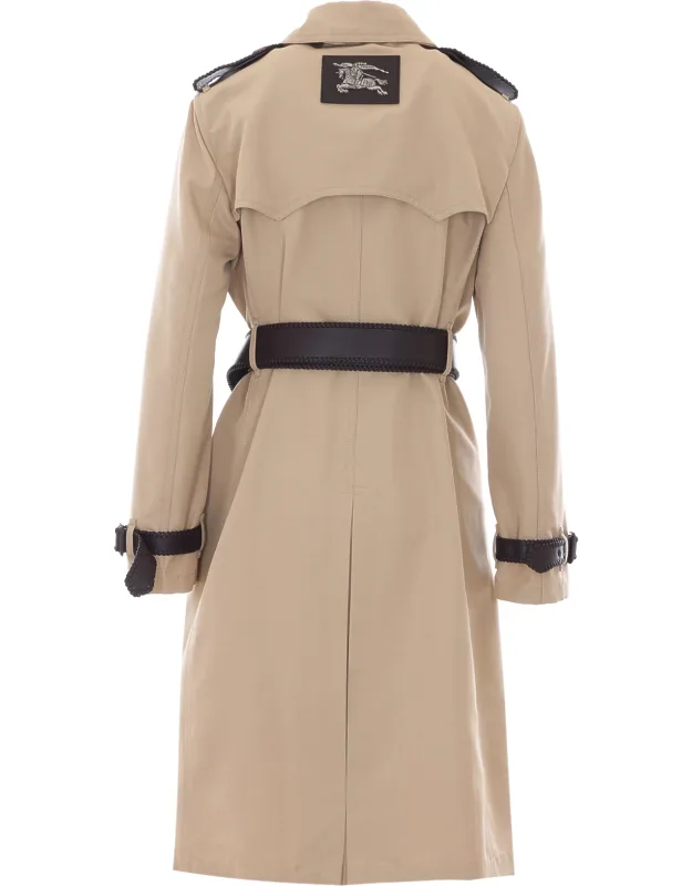 Burberry Coat Silk Foxfield Trench Double Breasted
