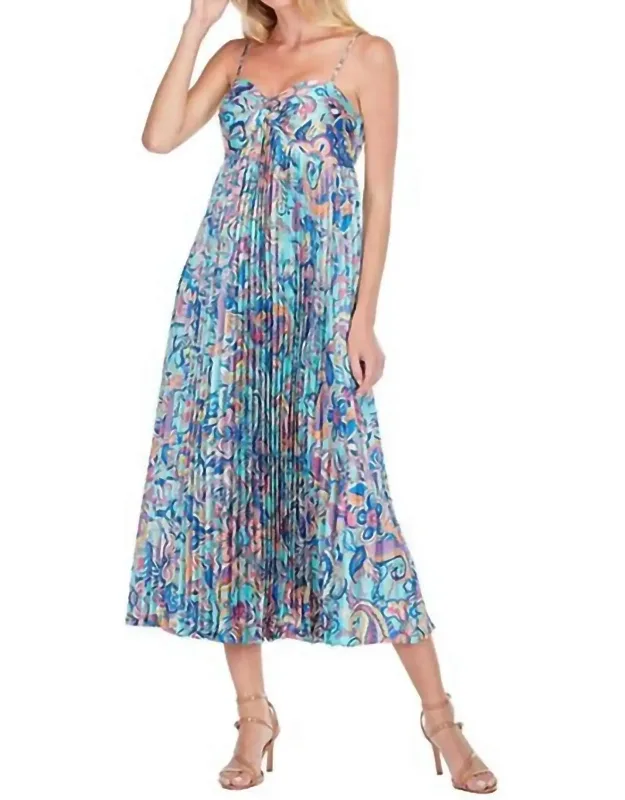Pleated Midi Dress
