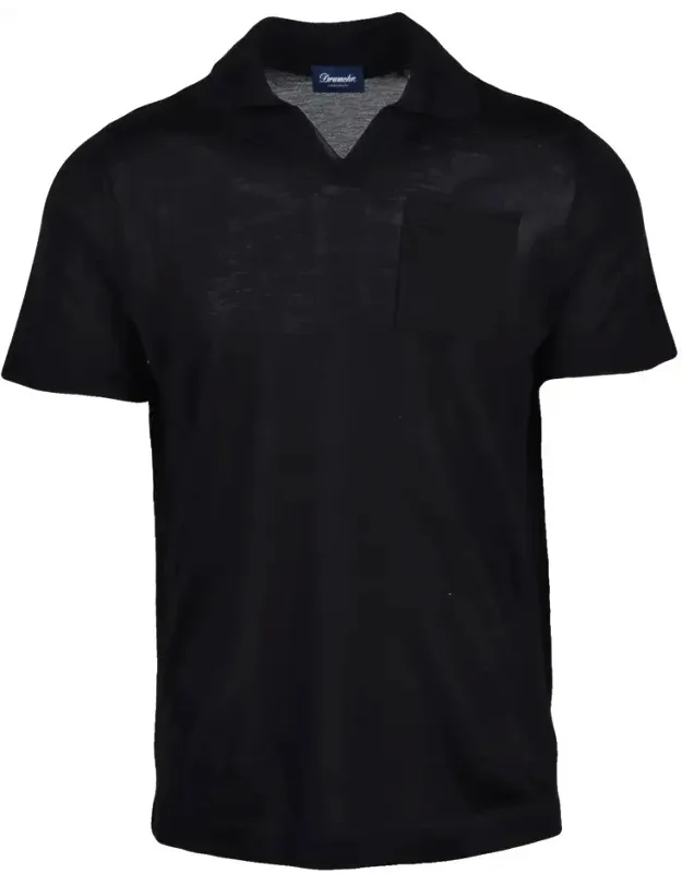 Silk Knit Polo Shirt