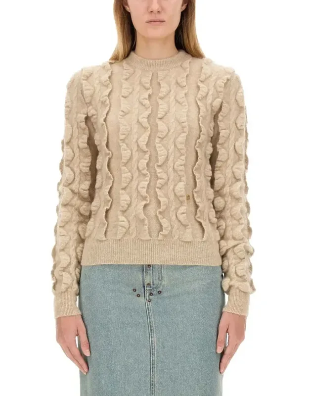 Textured Wool Blend Sweater