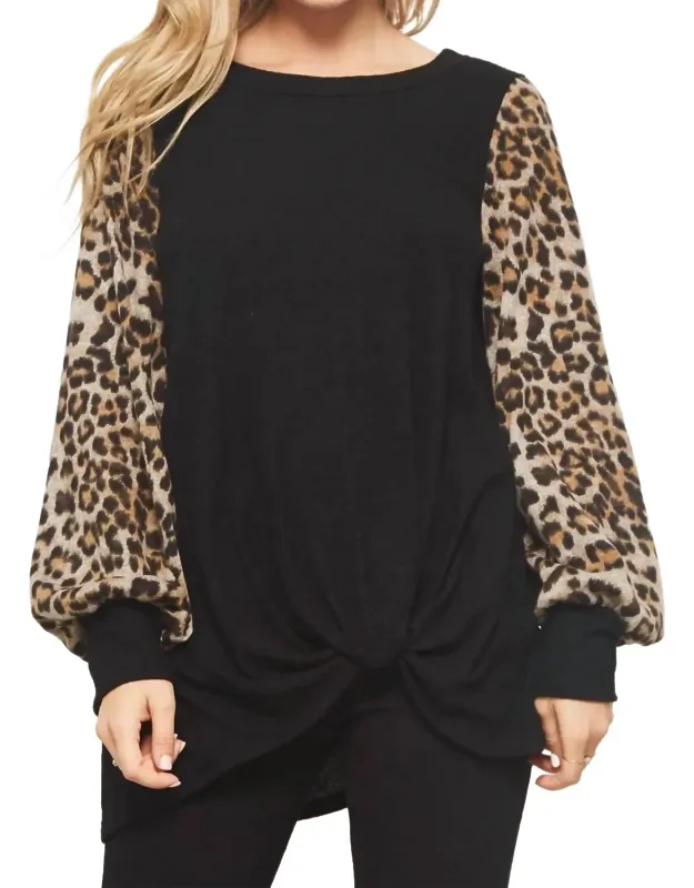 Leopard Sleeve Tunic
