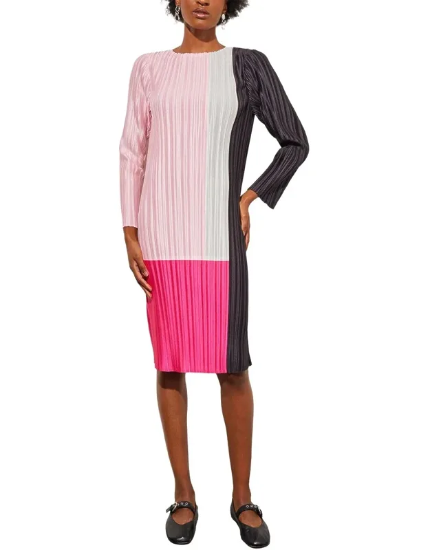 Fine Pleat Crepe De Chine Dress