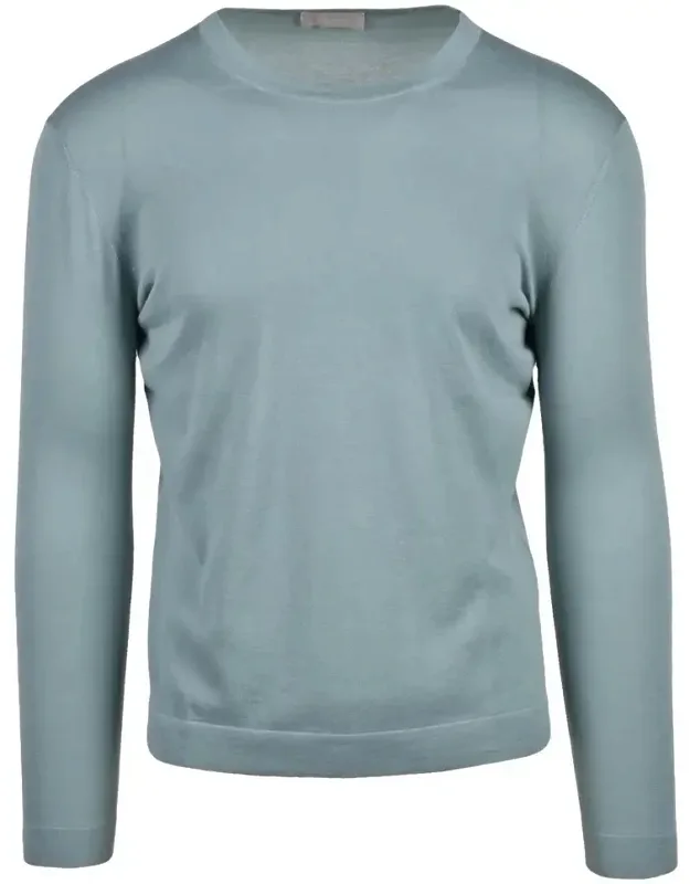 Crew Neck Sweater - Smooth Texture, Regular Fit
