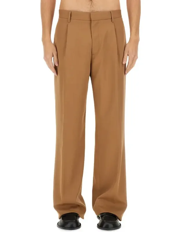 High-waisted Virgin Wool Pants