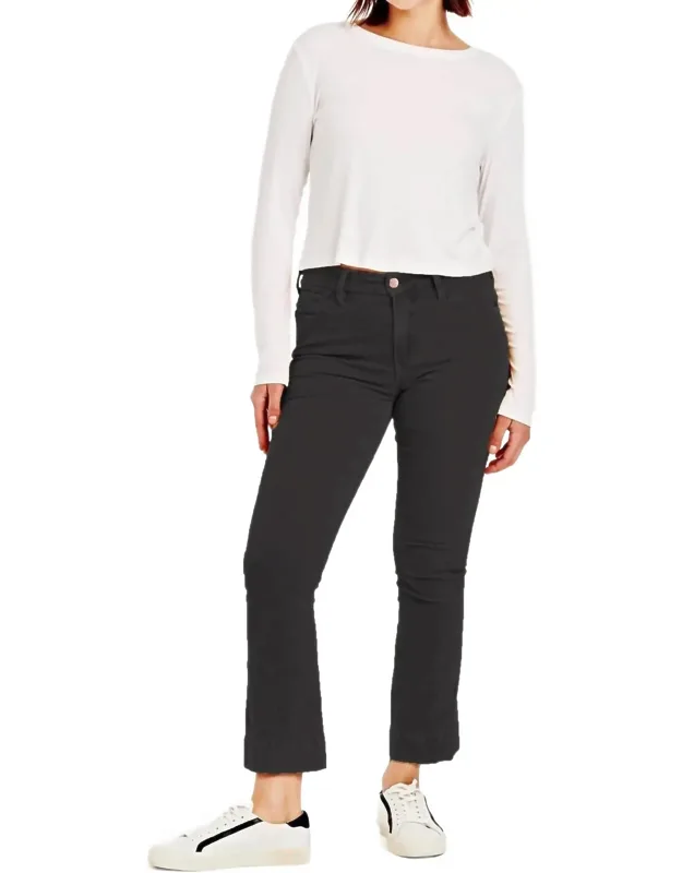 High Rise Cropped Corduroy Flare Jeans