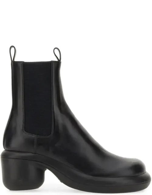 Leather Boots With Round Toe
