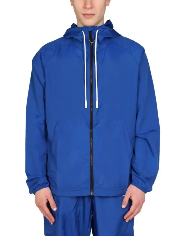 Cross Print Windbreaker