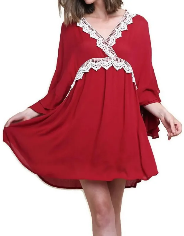 Ruffled Bell Sleeve Dress