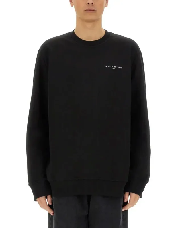 Crown Mask Print Sweatshirt - Bold Crown Mask Print On The Back, Relaxed Fit