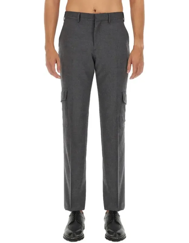 Tailored Wool Pants With Cargo Pockets