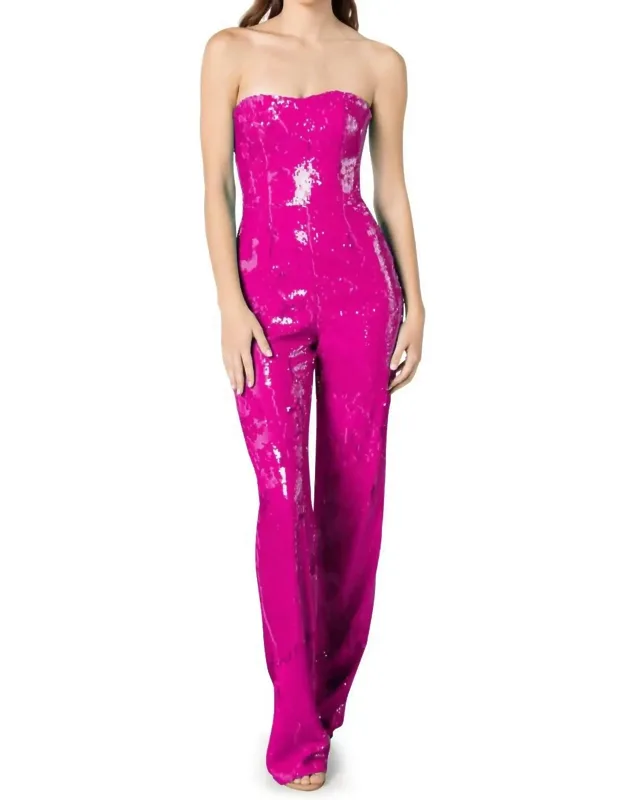 Sequin Strapless Jumpsuit