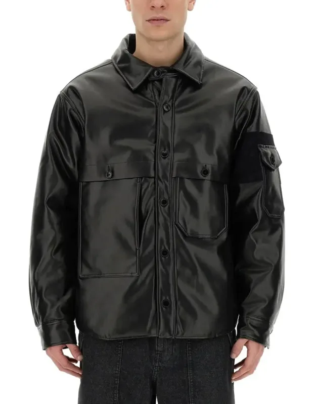 Shirt Jacket With Glossy Finish