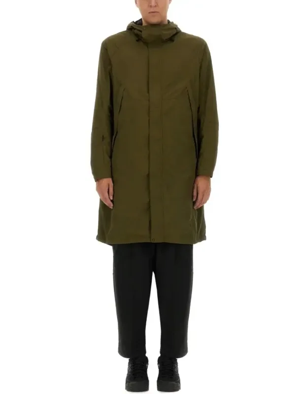 Long Nylon Parka With Design