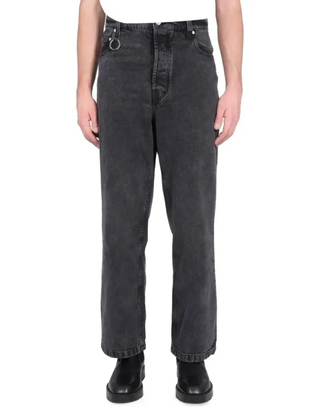 High-waisted Straight-leg Jeans