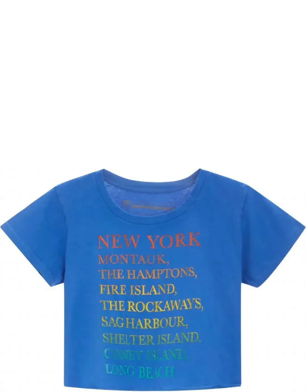 New York Beaches Cropped Tee