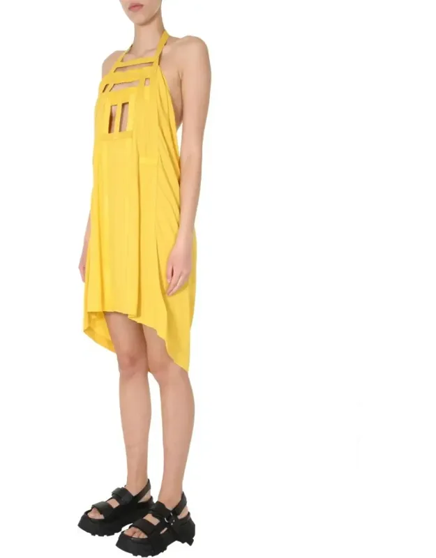 Geometric Cut-out Midi Dress