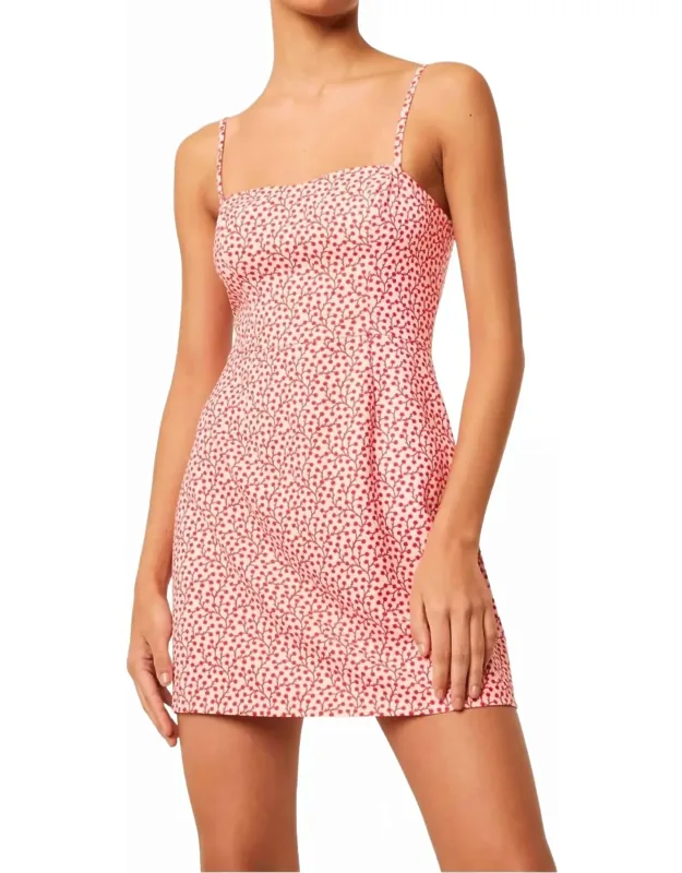 Printed Whisper Sweetheart Dress