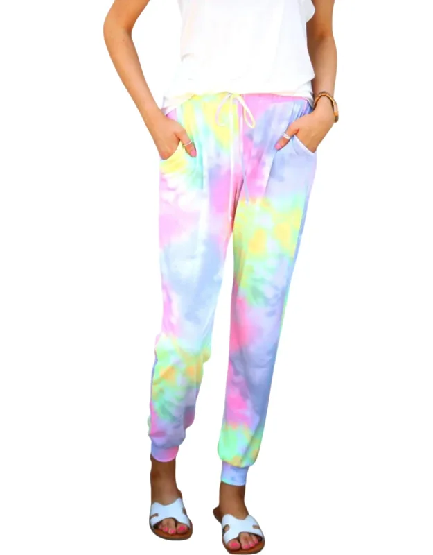 Pastel Tie Dye Joggers