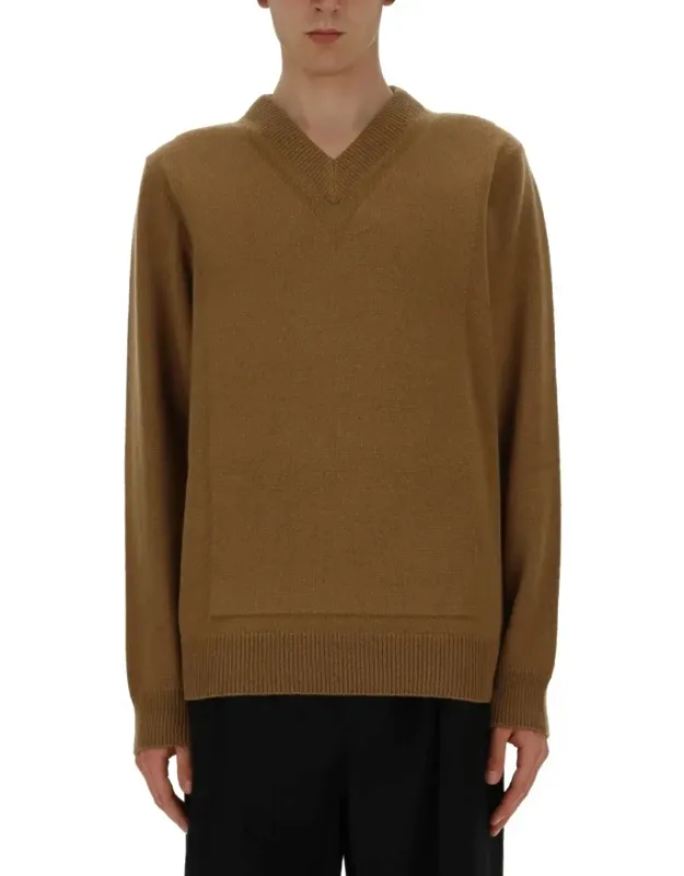 Relaxed Fit V-neck Sweater