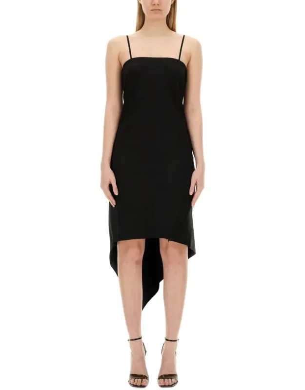 Evening Dress With Scarf Hem Design