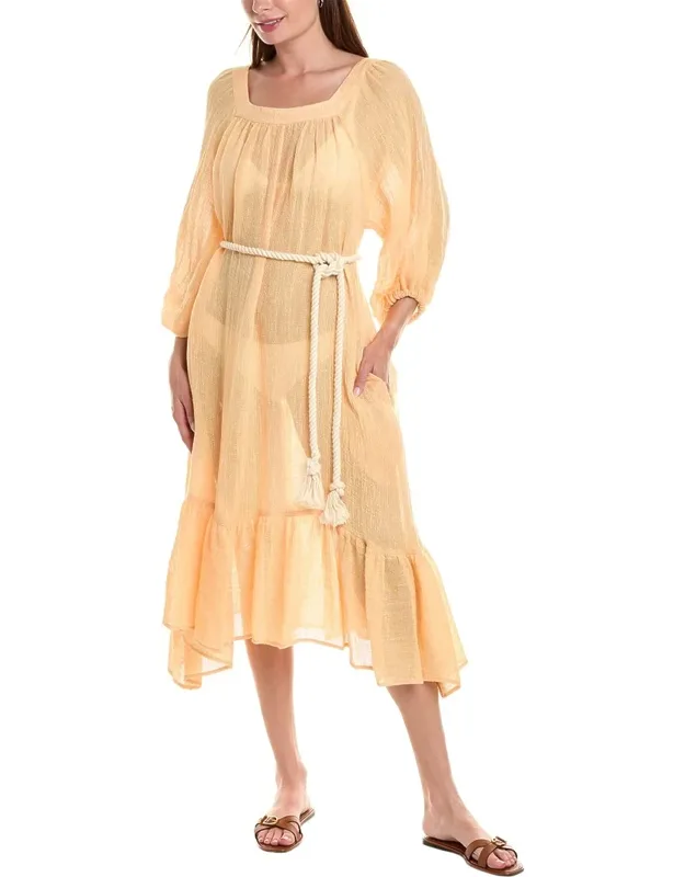 Laure Linen-blend Midi Dress