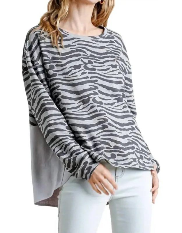Zebra High Low Top