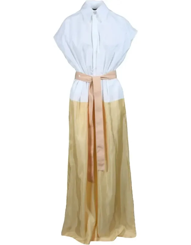 Long Cotton Dress With Buttons