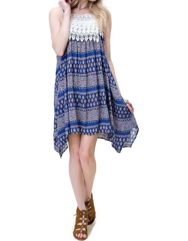 Asymmetrical Aztec Tank Dress