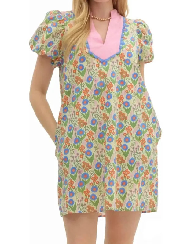 Mini Dress In Floral