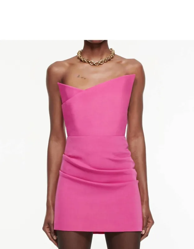 Silk Wool Asymmetric Mini Dress
