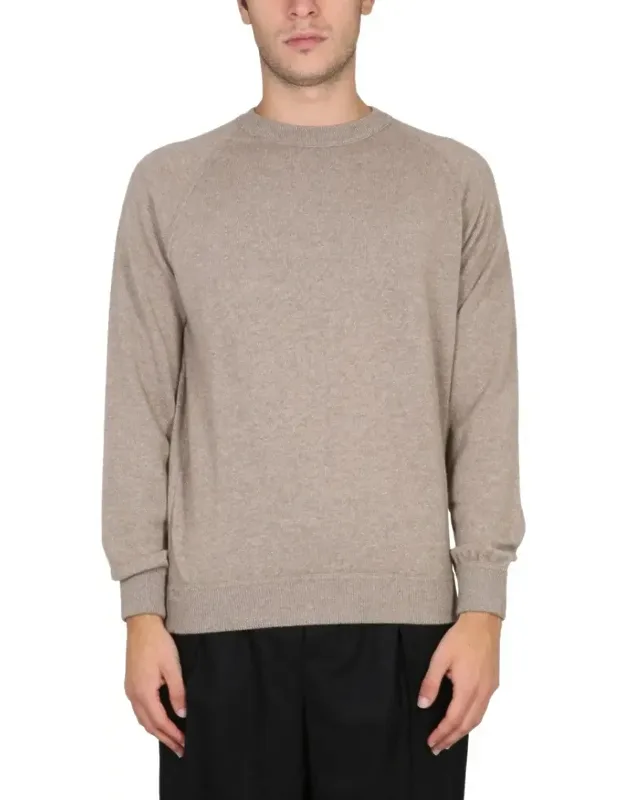 Cashmere Sweater With Cross-neck Design