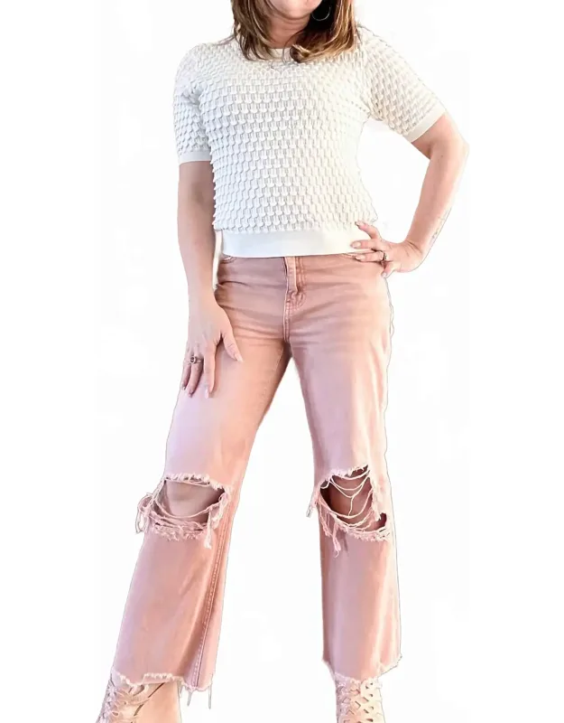 90's Vintage Super High Rise Crop Flare Jeans