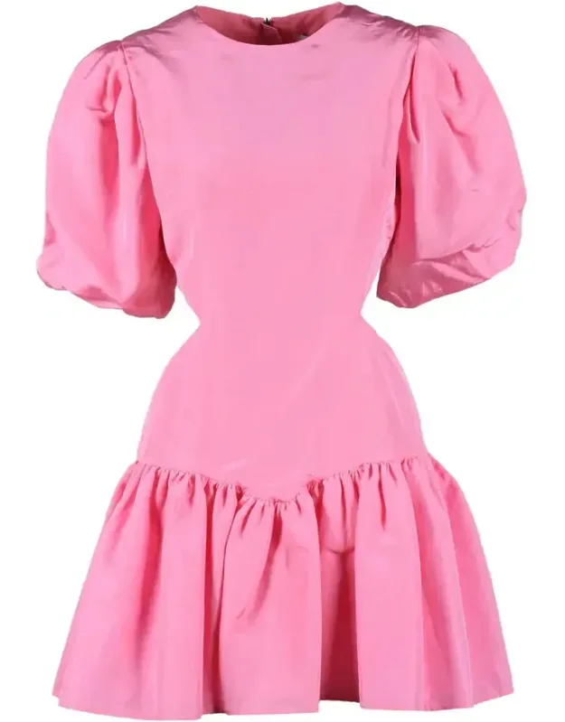 Puffball Dress With Puffed Sleeves