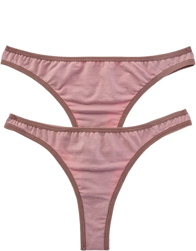 Set Of 2 Seamless Cheeky Thongs