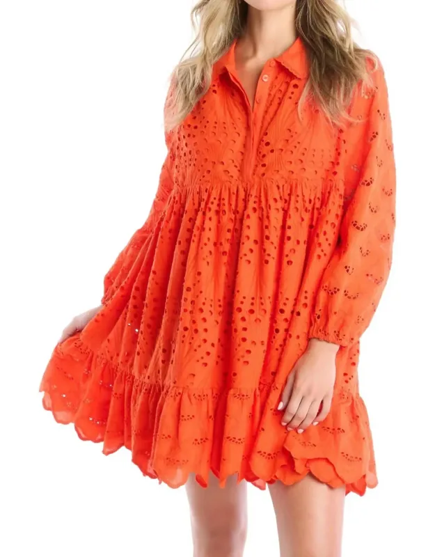 Embroidered Eyelet Dress