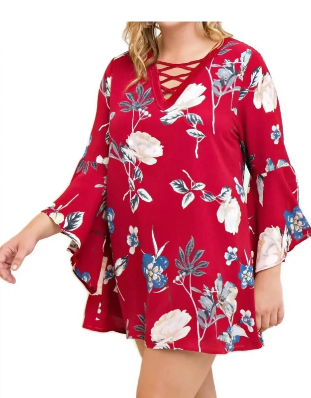 Floral Bell Sleeve Dress
