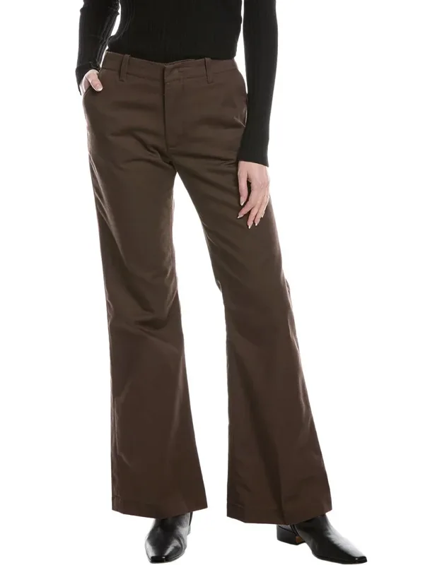 Mid-rise Flared Trousers