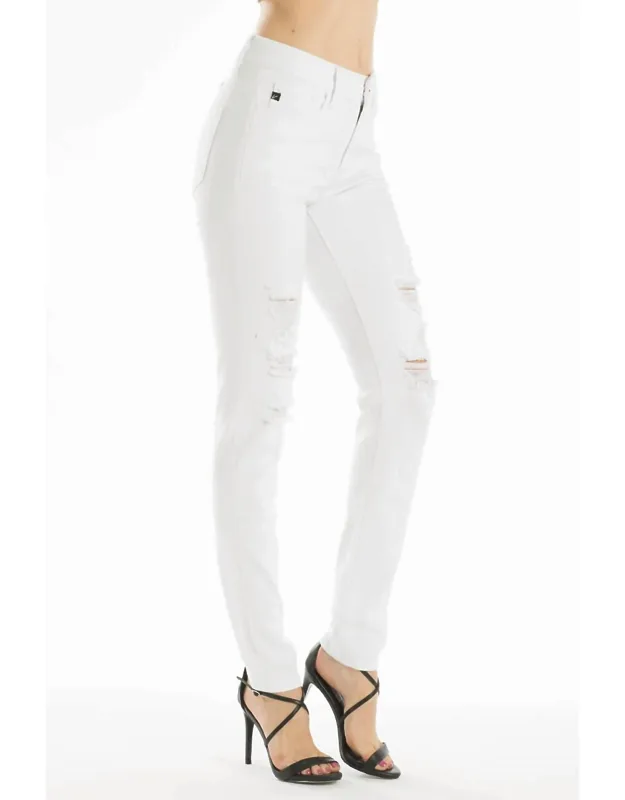High Rise Distressed Skinny Jeans