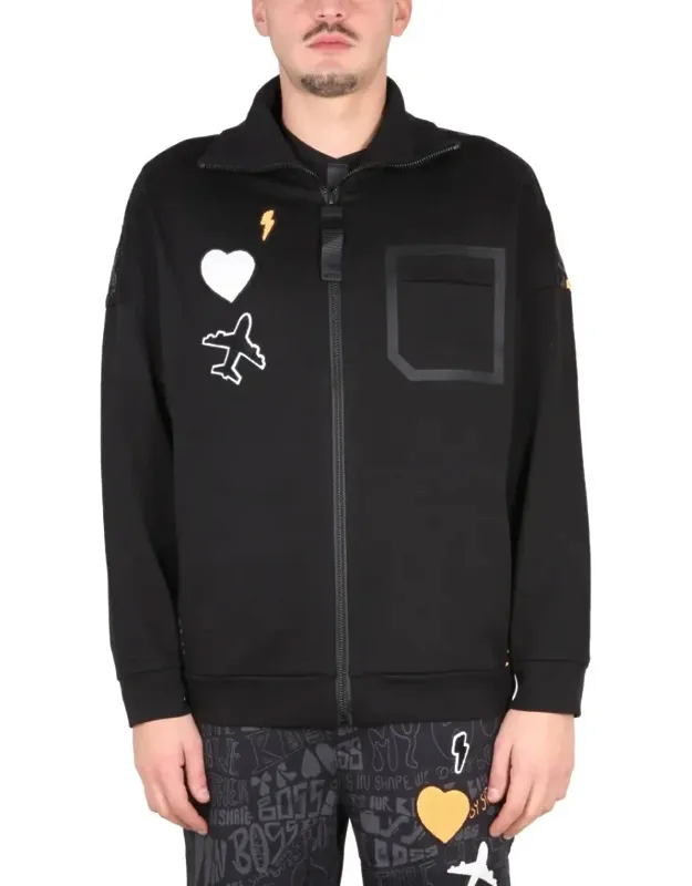 High Neck Graphic Sweatshirt