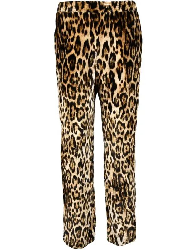 Leopard Print Cropped Trousers