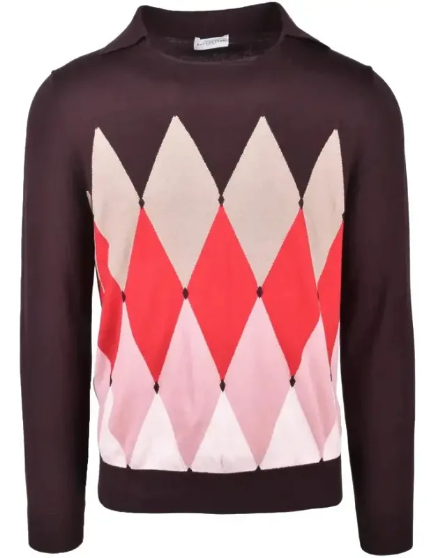 Classic Argyle Pattern Sweater