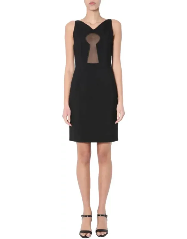 Fitted Pencil Dress With Keyhole Cutout