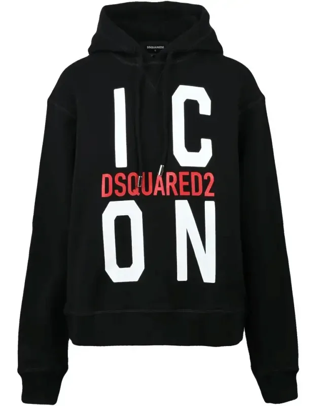 Cropped Hoodie With Drawstring Hood