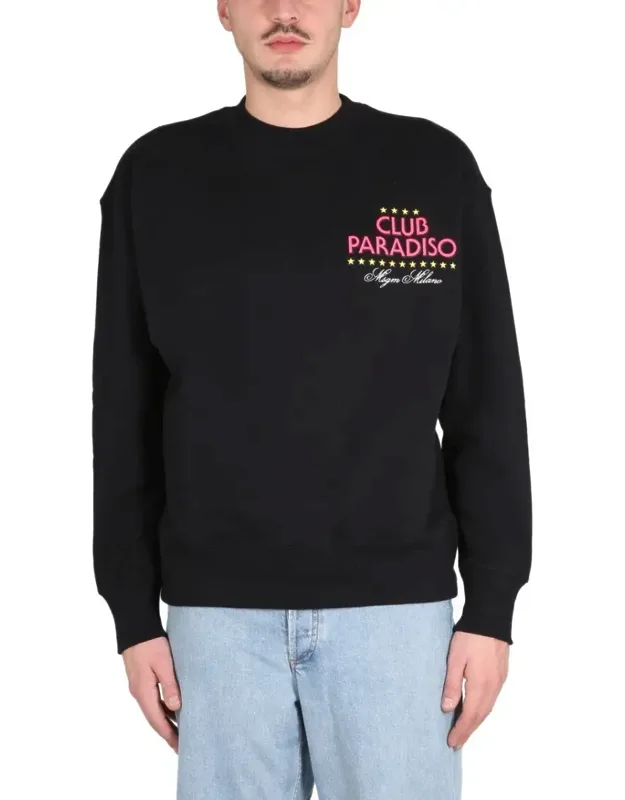 Sweatshirt With Front And Back Logo Print