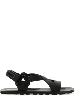 Crisscross Strap Sandals With Durable Rubber Sole